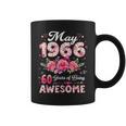 60歳 1966年5月 花柄 60歳 誕生日 男性 女性 コーヒーマグ