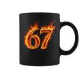 67 Fireixeven Meme Flames スラング 数字 面白い キッズ ティーン 長袖tシャツ コーヒーマグ