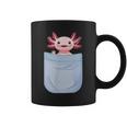 Axolotl ポケットに入った魚 両生類 ペット ホワイト アホロートル トカゲ コーヒーマグ