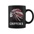 Chippewa ネイティブアメリカン アメリカ国旗 スカルヘッドレス 長袖tシャツ コーヒーマグ