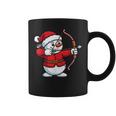 Christmas Snowman Santa Hat Archery Bow And Arrow Coffee Mug