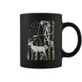 Deer Bowhunter American Flag Archery Hunting Tee Coffee Mug