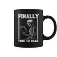 Finally Time To Read Book Lover Bookworm スケルトン 面白い本 コーヒーマグ