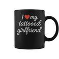 I Heart My Tattooed Girlfriend かわいいレッドハートデザイン コーヒーマグ