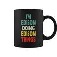 I'm Edison Doing Edison Things 楽しい 名前入り エジソン コーヒーマグ