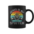 Jesus Is Mypotter レトロ ウェイトリフティング ジム フィットネス ワークアウト コーヒーマグ