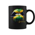 Lips Jamaican Flag Jamaica Love Travelacation コーヒーマグ