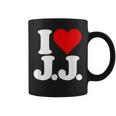I Love Heart JJ Jj J J イニシャル コーヒーマグ
