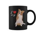 I Love My & Red Merle ボーダーコリー ドッグラバー。 コーヒーマグ