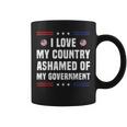 I Love My Country Ashamed Of My Government Usa 愛国的 コーヒーマグ