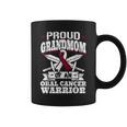 Oral Cancer Warrior Awareness リボン Proud Grandmom Of An Oral Cancer Warrior コーヒーマグ