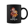 Punch Keep Holding On Cute Baby Monkey グラフィック コーヒーマグ