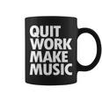 Quit Work Make Music 半袖 コーヒーマグ