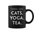 Things I Love Cats Yoga Tea Fun Cat ヨガtシャツ コーヒーマグ