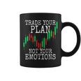 Trade Your Plan Not Your Emotions トレーディング投資家トレーダー株式証券取引所 コーヒーマグ