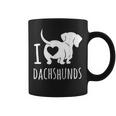 Wiener Dog ダックスフンド 犬 ペット愛好家 I Love Dachshunds コーヒーマグ