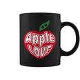「Red Apple Fresh Fruit 」 ハート型 Love りんご フルーツ ユニークデザイン 長袖tシャツ コーヒーマグ