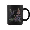 かわいいハチドリ バードウォッチング ルピナスフラワーガール 植物 ママ 長袖tシャツ コーヒーマグ