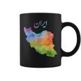 イランの地図 イランのカラフルな地図 水彩イラスト コーヒーマグ