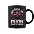 ケージファイティングで生き残るための総合格闘技mmaファイト 長袖tシャツ コーヒーマグ