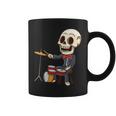 ドラミング スケルトン ドラム プレーヤー ドラマー パーカッション ドラム 長袖tシャツ コーヒーマグ