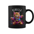 レベッカ 踊る子猫デザイン 女の子 名前 レベッカ コーヒーマグ
