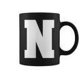 大文字nアルファベットモノグラムイニシャル コーヒーマグ