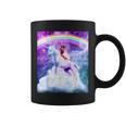 宇宙パグ 雲の上のレインボーユニコーン コーヒーマグ