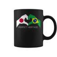 日本とブラジル ブラジル 日本人 パーフェクトヘリテージ ハート 長袖tシャツ コーヒーマグ