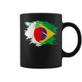 日本とブラジルのdnaヘリテージフラッグ 長袖tシャツ コーヒーマグ