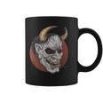 日本の般若マスク 能面 悪魔 鬼 タトゥー 入れ墨 コーヒーマグ