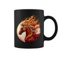 燃える 動物 馬 動物 クール 馬 火 炎 コーヒーマグ
