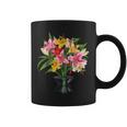 美しいユリの春の花 フローラルプリント ガーデニング コーヒーマグ