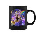 虹銀河のホットドッグに乗る宇宙の猫 コーヒーマグ