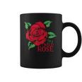 赤いバラとi'm A Wild Roseの花のデザイン コーヒーマグ