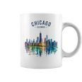 Chicago Illinois Skyline Vintage Watercolor Scenic Travel Coffee Mug