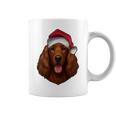 Santa Hat Xmas Pajamas Irish Setter Dog Christmas Coffee Mug