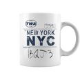 Nyc New York ヴィンテージ 航空会社タグ エアライナー フライングトラベル 長袖tシャツ コーヒーマグ
