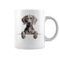 Weimaraner 面白い 覗き見ポケット 子犬 犬好き コーヒーマグ