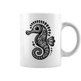 かわいいタツノオトシゴ ポリネシア トライバル マオリ柄 タツノオトシゴ 長袖tシャツ コーヒーマグ