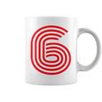 クールなレトロなレタリングジャージ、背番号6 6Eis コーヒーマグ