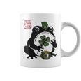 不機嫌そうなカエル 面白い 聖パトリックデー クローバーリーフ アニメ 日本語 コーヒーマグ