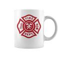 伝統的な消防署救助隊員エンブレムアート。 コーヒーマグ