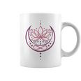 月と無限のシンボルの蓮 ヨガと禅 蓮の花 コーヒーマグ