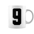番号9 ナインスポーツジャージ 誕生日年齢 ラッキーナンバーブラック コーヒーマグ