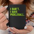 I Can't I Have Pickleball、皮肉、面白いピックルボール コーヒーマグ 面白い贈り物