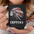 Chippewa ネイティブアメリカン アメリカ国旗 スカルヘッドレス 長袖tシャツ コーヒーマグ 面白い贈り物