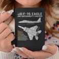 F-15イーグル航空機の設計図ジェット戦闘機データ コーヒーマグ 面白い贈り物