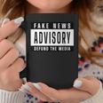 Fake News Advisory Defund The Media コーヒーマグ 面白い贈り物
