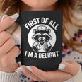 First Of All I'm A Delight アライグマ 看護師 面白い 長袖tシャツ コーヒーマグ 面白い贈り物